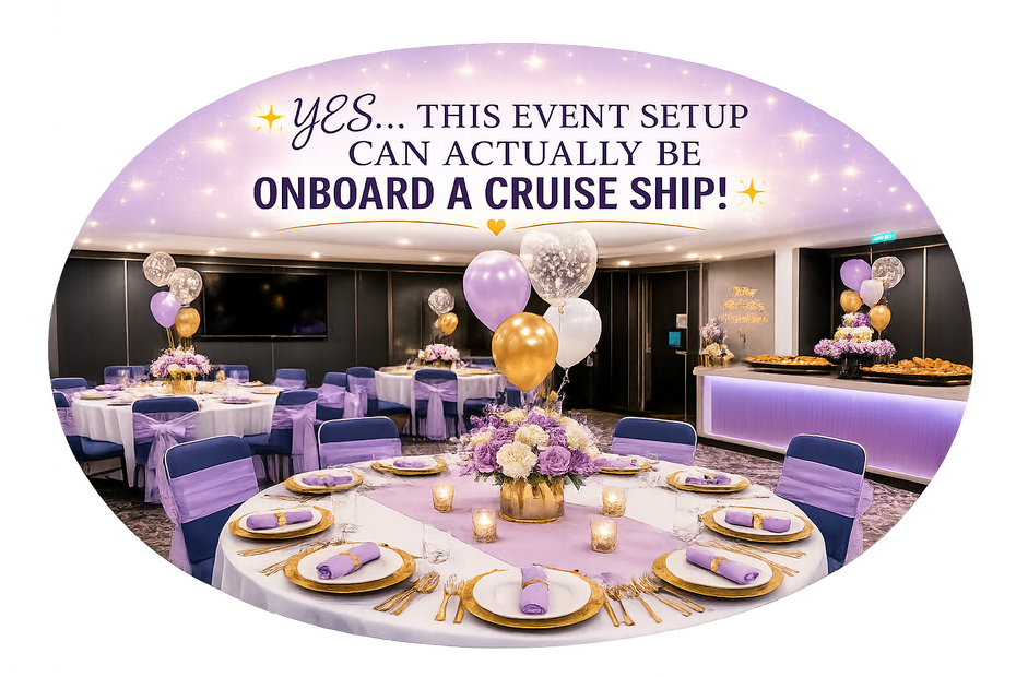Who Can Reserve a Private Event Room Onboard? Royal Caribbean offers private conference rooms exclusively for official group bookings. To qualify, your group must have: ✔️ A Minimum of 8 Staterooms Booked Together Once your group meets this requirement, y